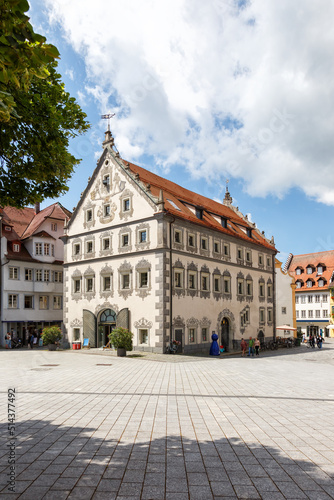 Historical building in Ravensburg old town portrait format in Germany