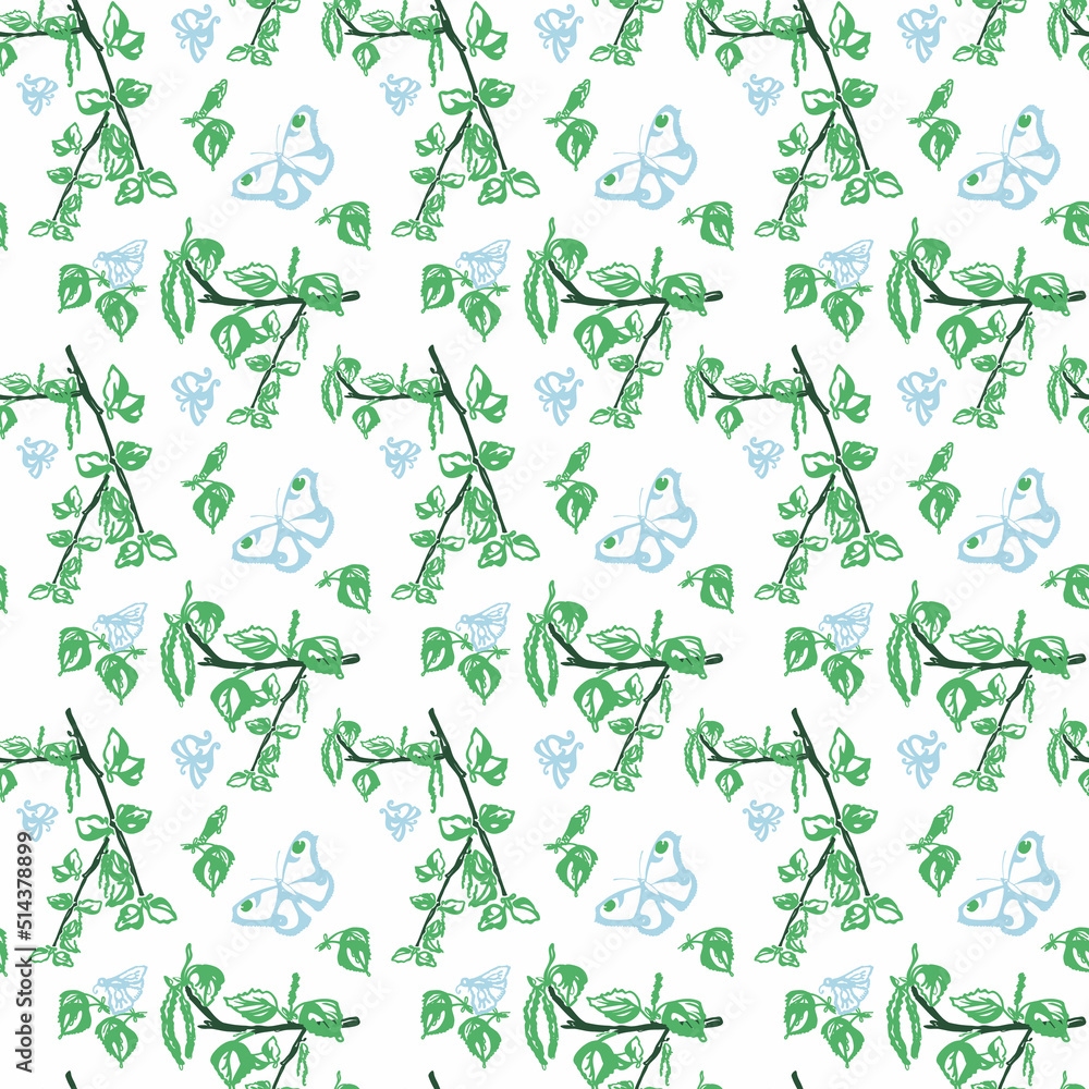 Fototapeta premium Trendy Seamless Floral Pattern in Vector