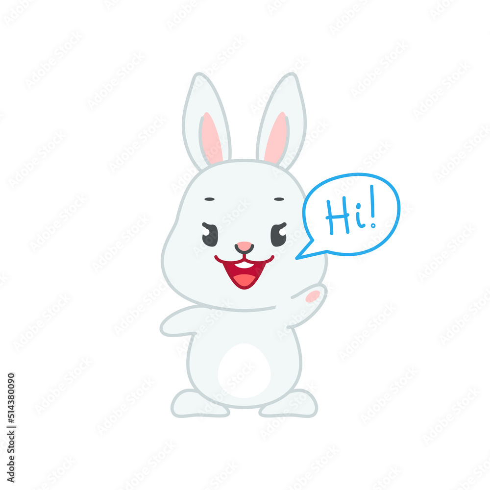 Obraz premium Cute bunny say