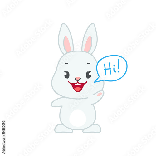Cute bunny say 