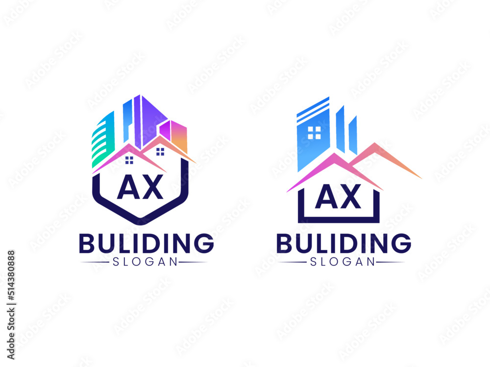AX Creative real estate logo, AX Construction AX Architecture AX