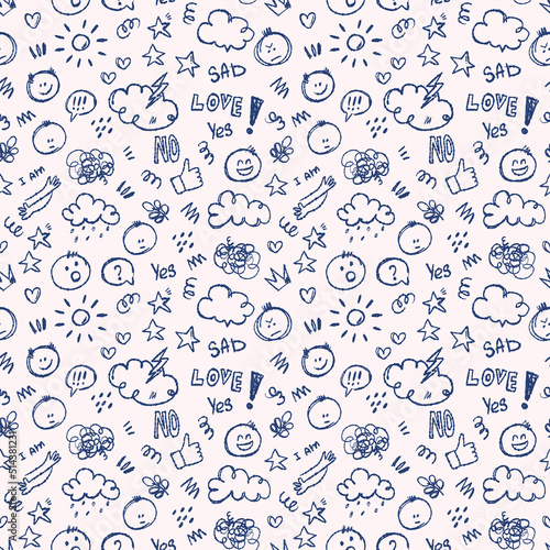 Bright vector illustration with doodles