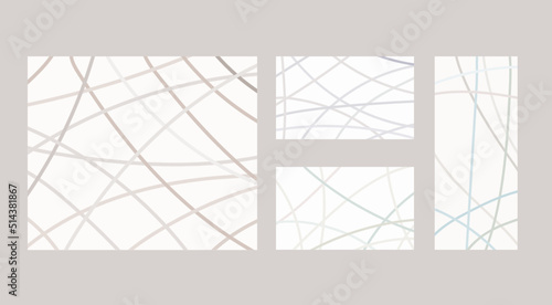 Background story board templates lines vector. Modern contemporary art . Graphic design for web page landing  wall paper coloured craft stationary, mood board fashion. Collection set.