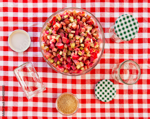 Einmachen von Rhabarber