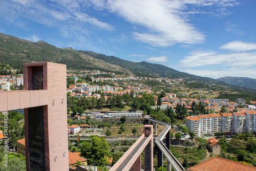 Canvastavla Covilha footbridge and lift landscape, Portugal