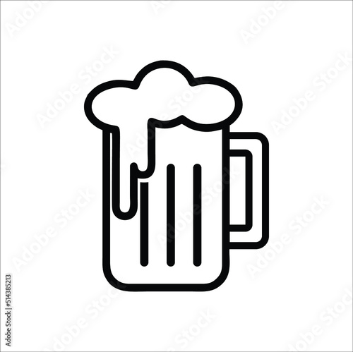 beer icon vector design illustration line art