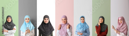 Set of beautiful Arab women...