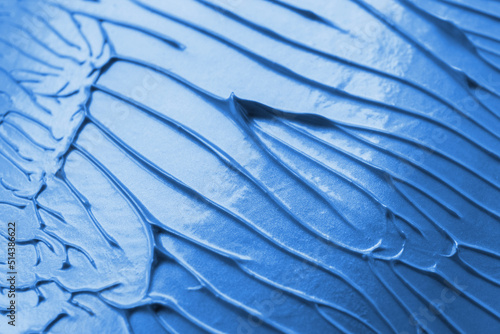 Blue painted texture, closeup view