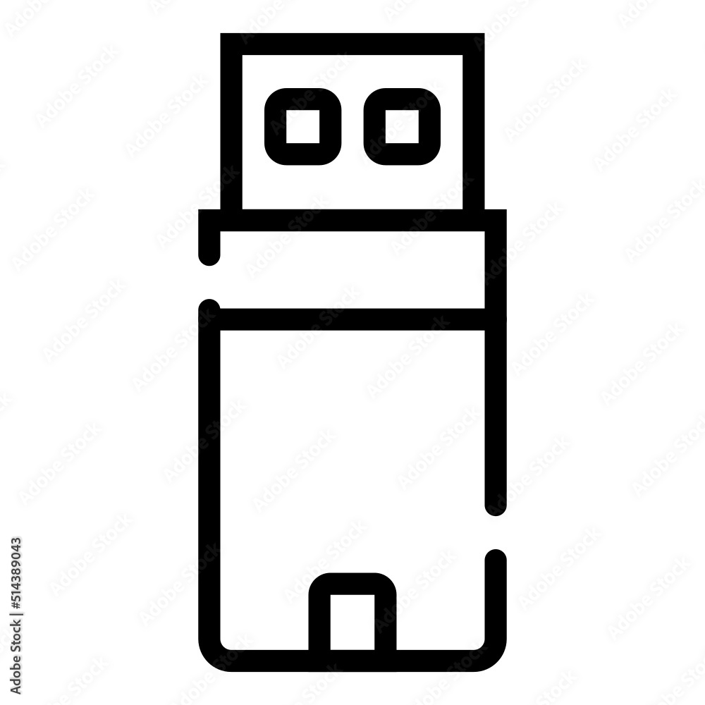 Isolated Computer Peripheral Line SVG Free Vector Graphic Stock Vector ...