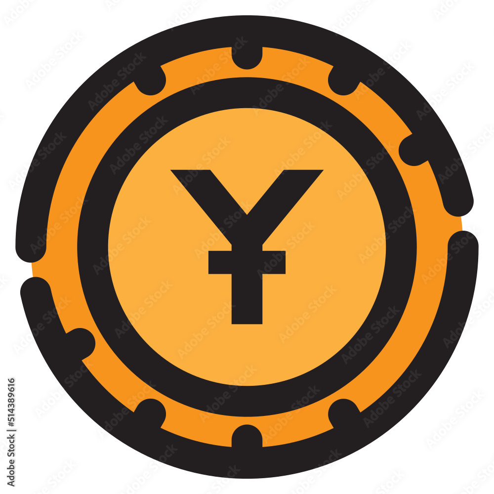 Fototapeta premium Isolated Currency and Cryptocurrency Color Line SVG Free Vector Graphic