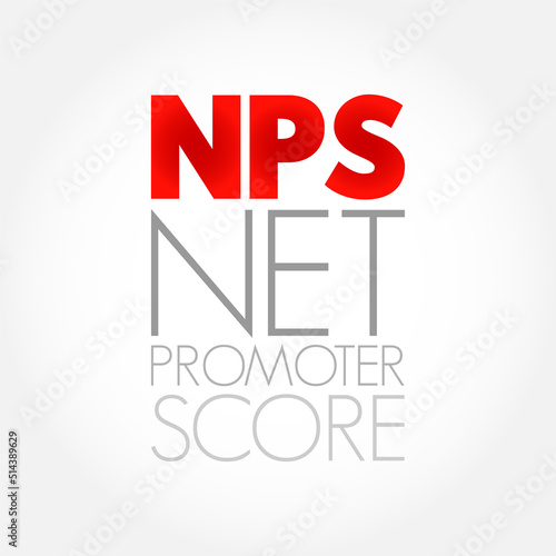 NPS - Net Promoter Score acronym, business concept background