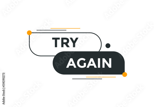 Try again Label Design Template. Social media banner template
