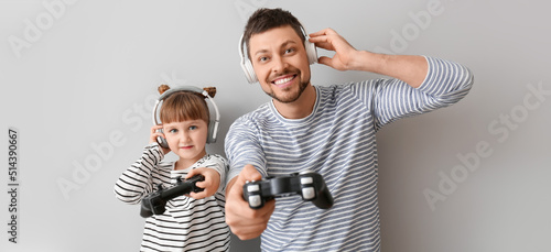 Father and his little daugh...