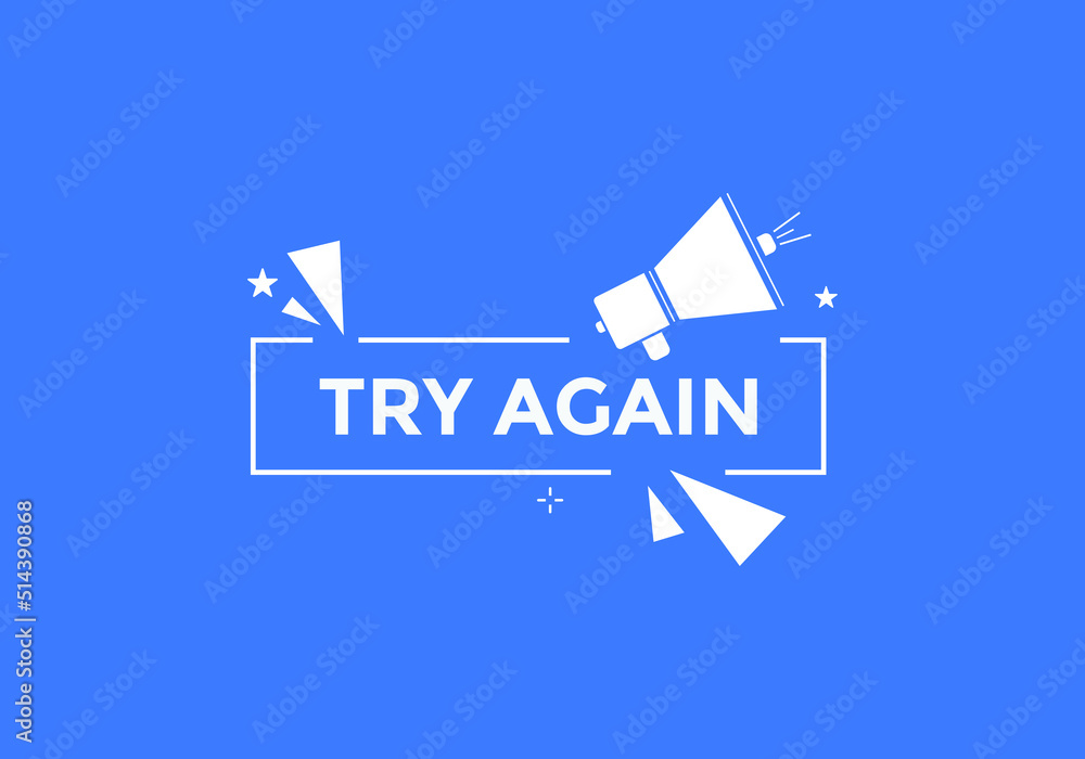 Try again Label Design Template. Social media banner template
Try again Label Design Template. Social media banner template