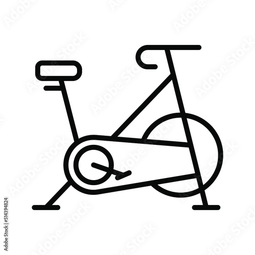 Stationary bike icon. fitness sign. vector