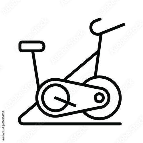 Stationary bike icon. fitness sign. vector