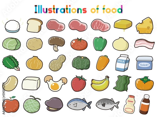 食べ物のイラストセット
