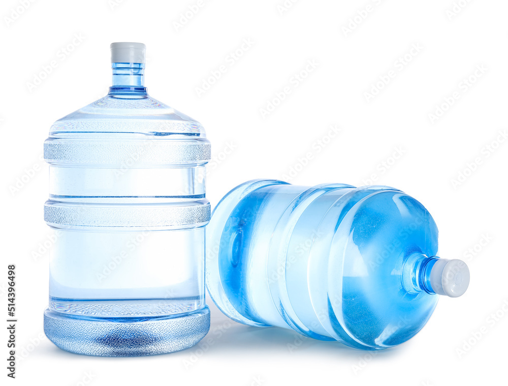 Bottles of clean water isolated on white Bottles of clean water isolated on white
