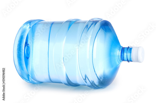 Empty blue plastic water co...