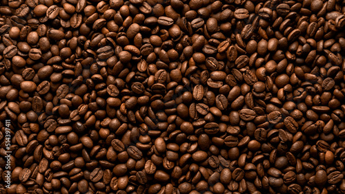coffee bean texture, background, flat lay