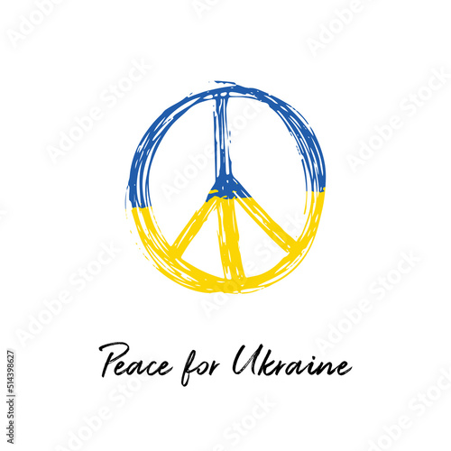 Pray for Ukraine. concept of praying for peace in Ukraine with blue and yellow flag. Vector illustration