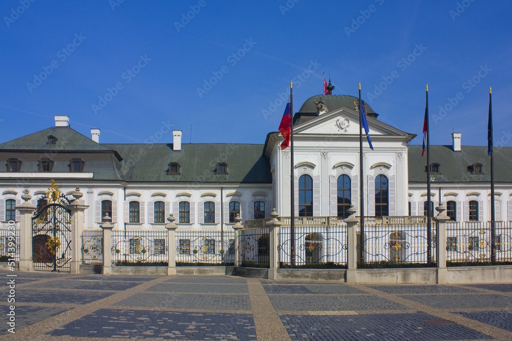 Presidential Palace (Grassalkovich Palace) in Bratislava, Slovakia	
