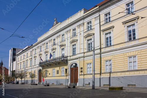 Historical building of the National Council of the Slovak Republic in Bratislava, Slovakia