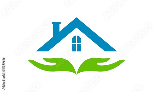 home care vector logo building