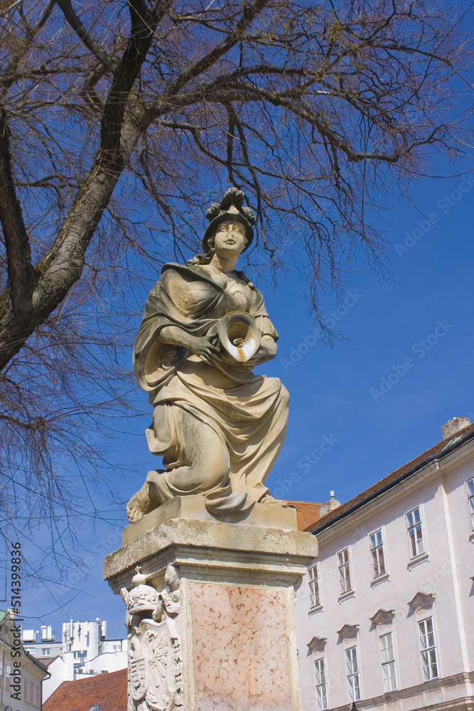 Monument to Maria Theresa in Old Town of Bratislava