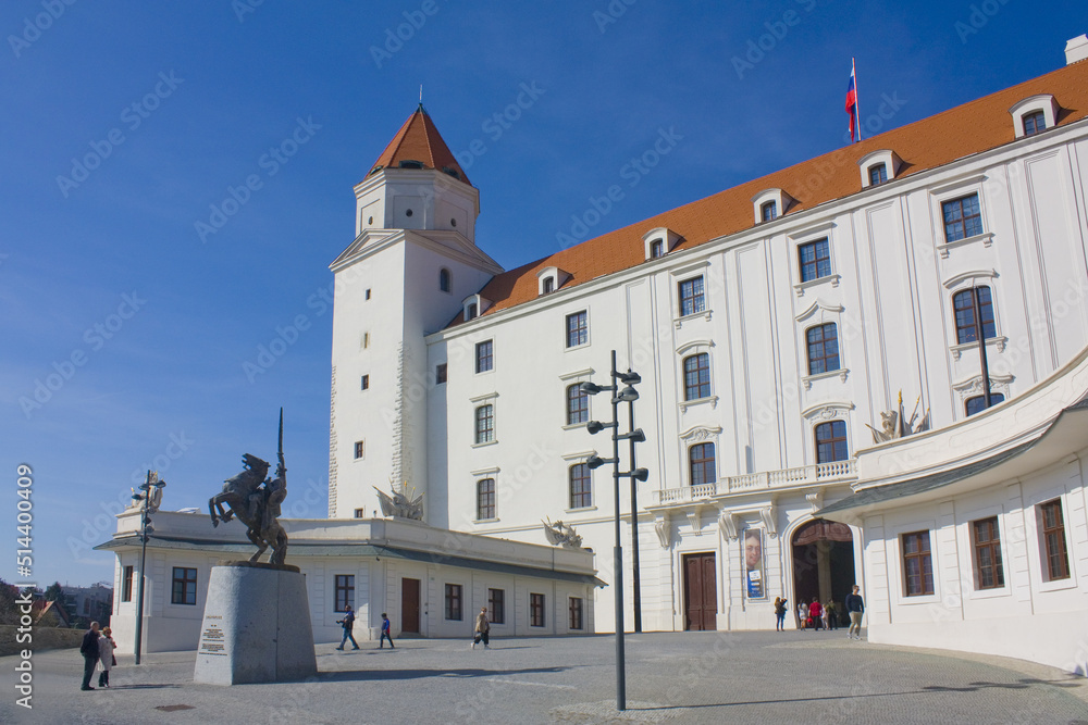 Bratislava Castle in sunny day, Slovakia	
