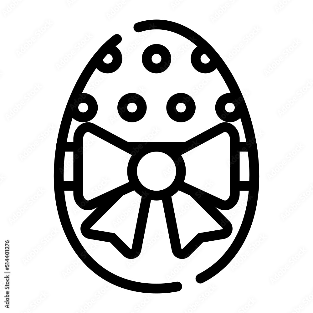 Isolated Happy Easter Line SVG Free Vector Graphic