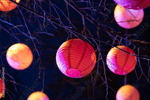 chinese lantern in the night