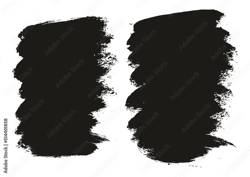 Round Brush Thick Short Background Artist Brush High Detail Abstract Vector Background Set 