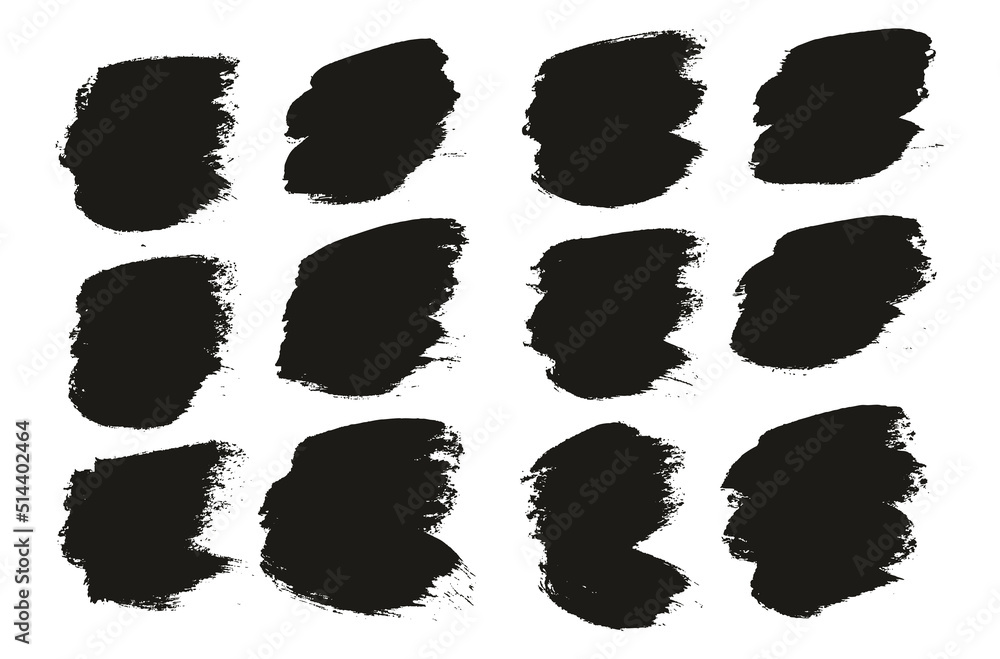 Round Brush Thick Short Background Artist Brush High Detail Abstract Vector Background Set Round Brush Thick Short Background Artist Brush High Detail Abstract Vector Background Set