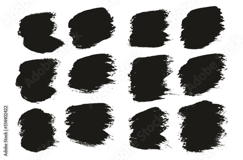 Round Brush Thick Short Background Artist Brush High Detail Abstract Vector Background Set 