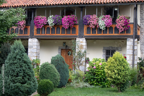 house with flowers