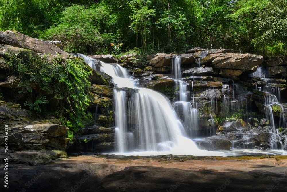 Obraz premium Tad noi waterfall at Na Yung - Nam Som National Park Udon Thani Province, Thailand