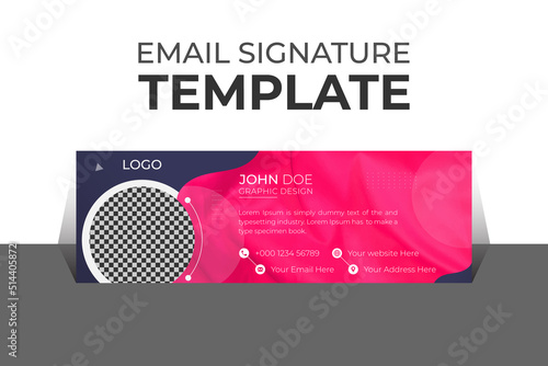 Professional organic business and corporate email signature Template Vector Design and Modern and Minimal Layout.