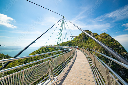 Obraz na płótnie A beautiful view of Sky Bridge in Langkawi, Malaysia. w salonie
