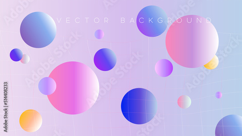 Abstract background template. Gradient fluid circle shapes composition. For presentation, web background, and, banner