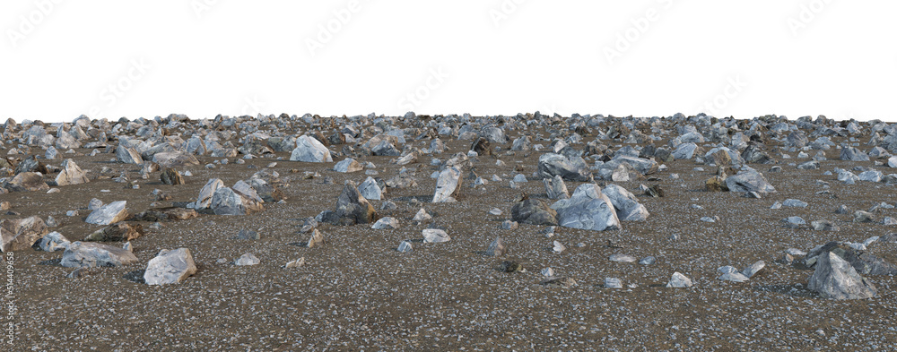 Rocks and rough surfaces on a white background Rocks and rough surfaces on a white background