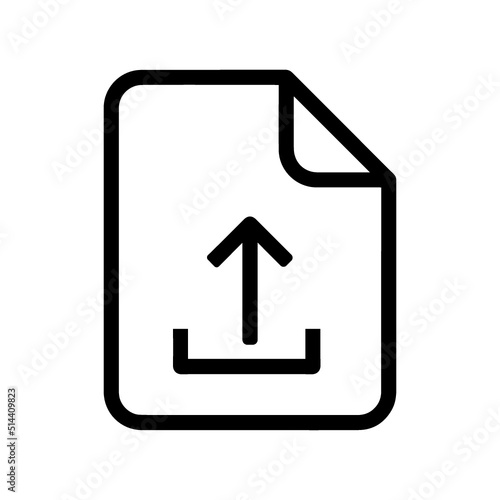 File upload line vector icon