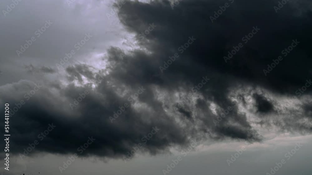Fast moving clouds in the sky. Sky during a thunderstorm Fast moving clouds in the sky. Sky during a thunderstorm