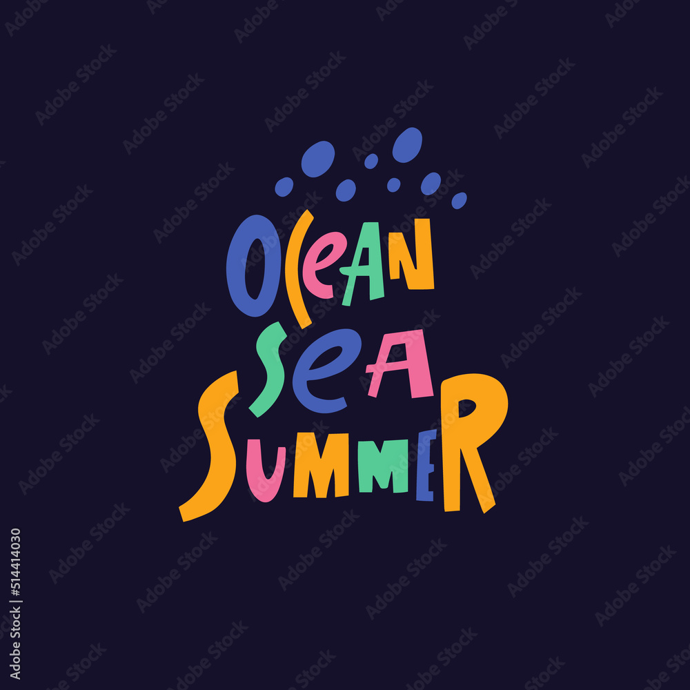 Vibrant summer-themed words 