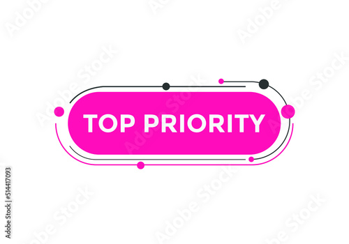 top priority text web template. social media post design
