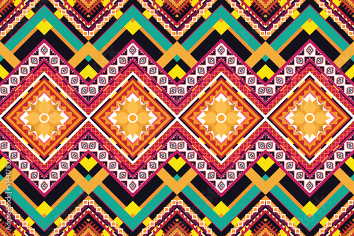 Geometric ethnic pattern for background,fabric,wrapping,clothing,wallpaper,Batik,carpet,embroidery style.