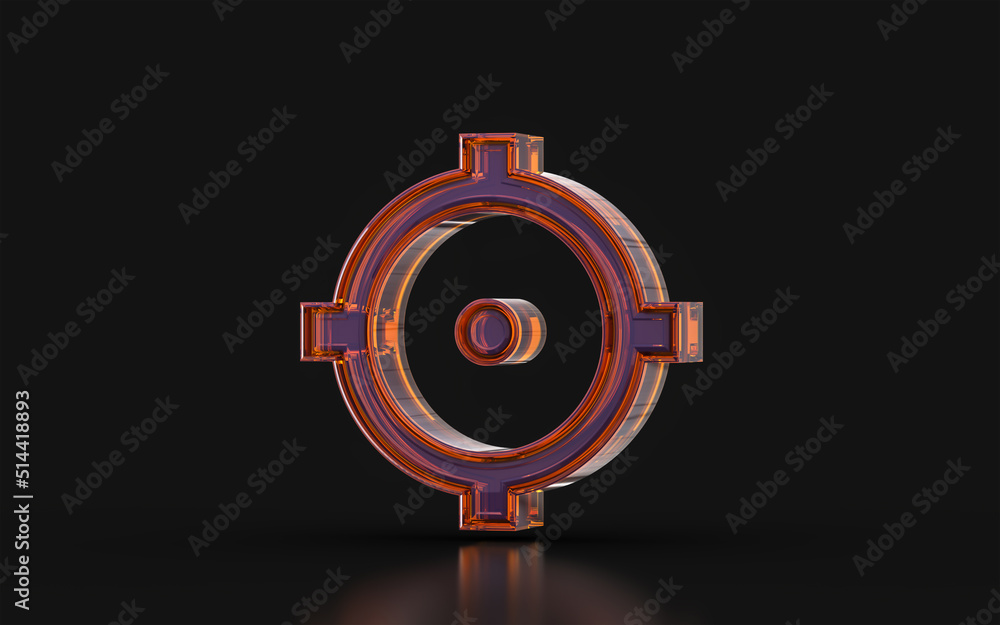 crosshairs sign with glass morphism effect on dark background 3d render concept for aim shoot game crosshairs sign with glass morphism effect on dark background 3d render concept for aim shoot game