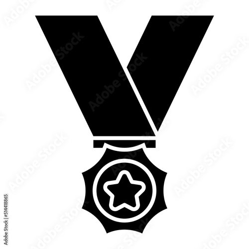 Isolated Award and Medal Glyph Icons SVG Free Vector Graphic