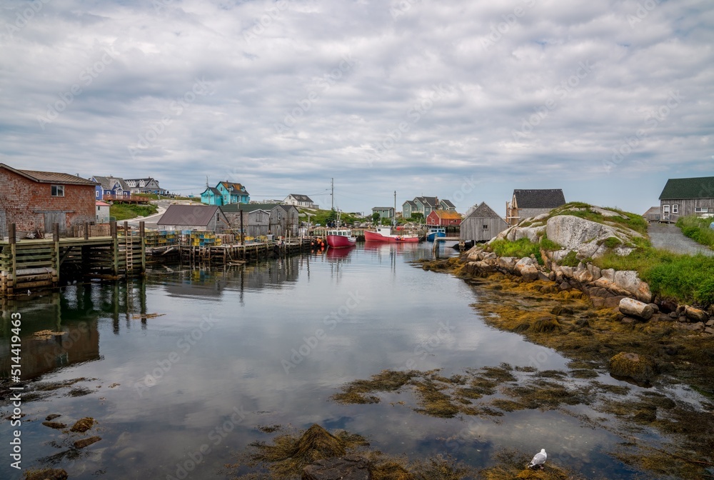 A view of small village Peggy's Cove in Nova Scotia, Canada