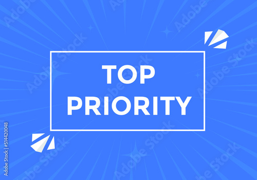 top priority text web template. social media post design
